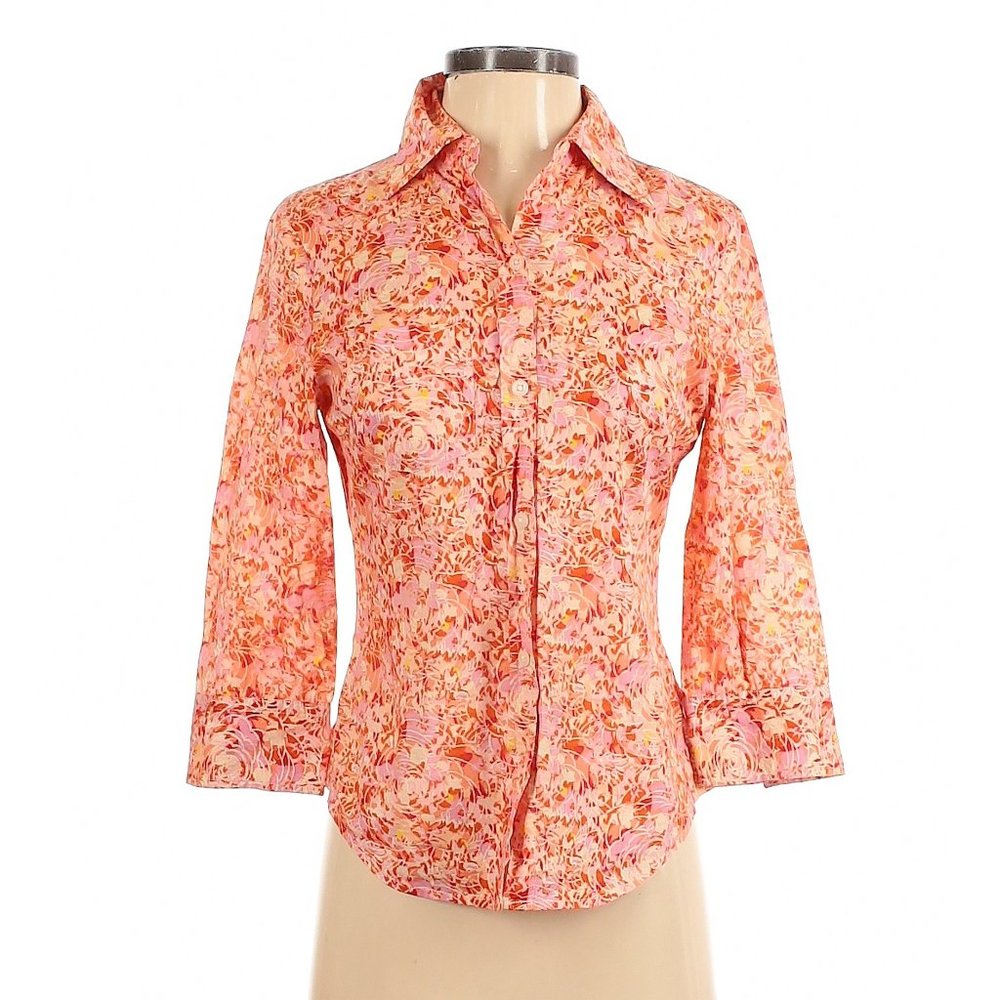 Express Design Studio Floral Button-Up Blouse